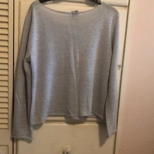 Eileen Fisher cropped  light weight sweater pale blue M